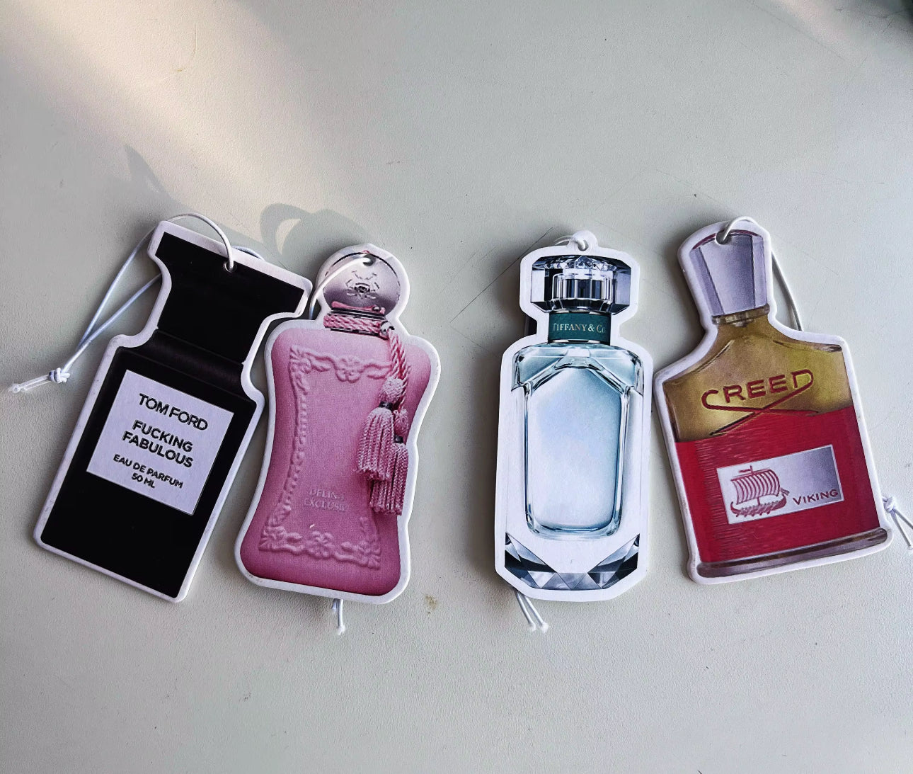 Car air fresheners, personalized fragrances